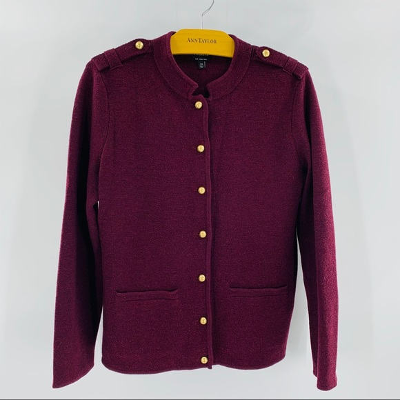 Talbots Sweaters - Talbots Burgundy Merino Wool Sweater | XS